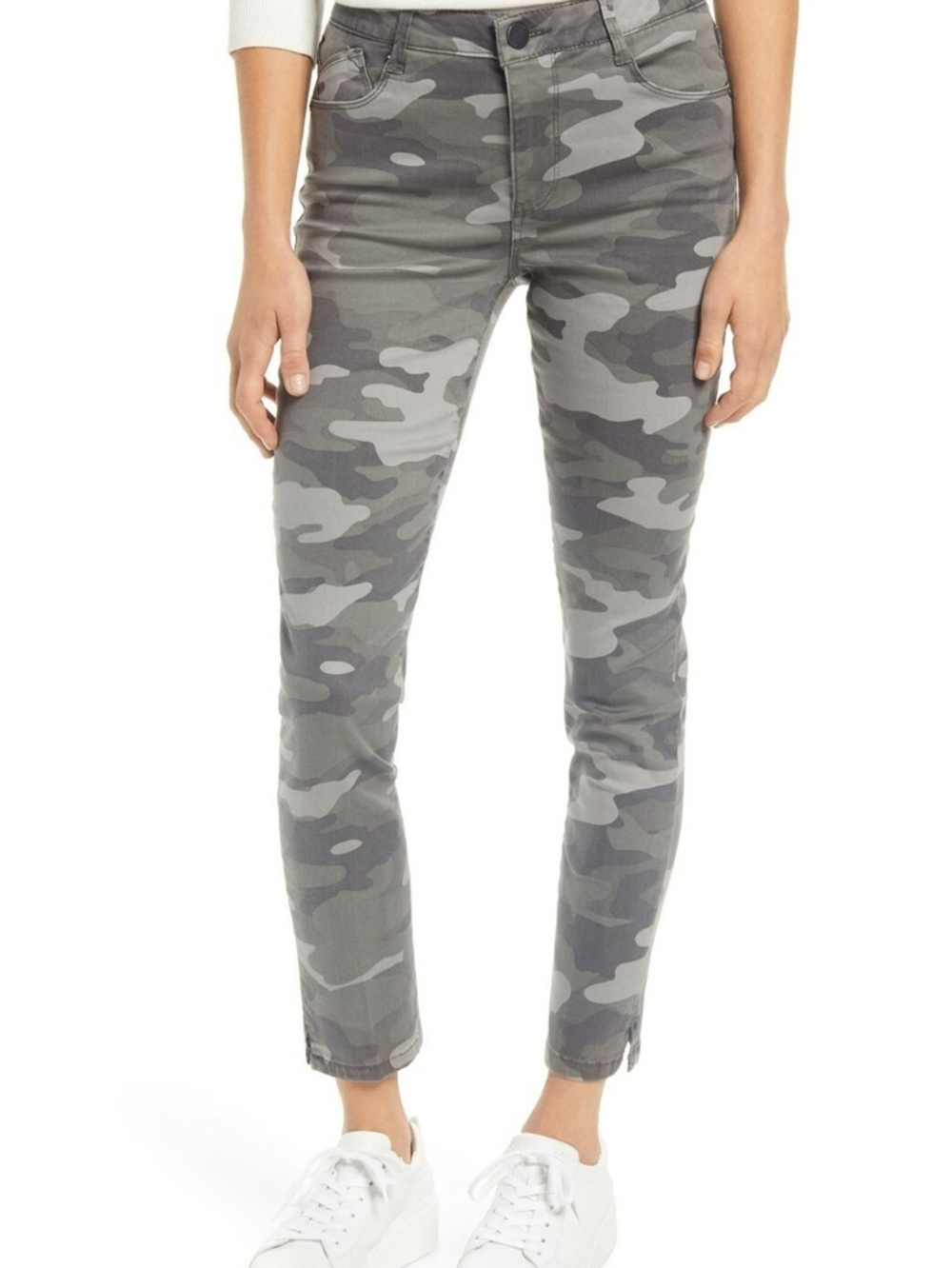 Wit & Wisdom Ab-Solution Camo High Waist Ankle Skinny Pants SZ 10
